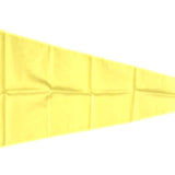 Yellow Solid Color Nylon Flag Pennant, 2' x 4.5', displayed flat on a white background, showcasing its smooth and durable 200 denier nylon material.