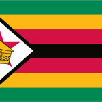 Zimbabwe Flag Printed Nylon 3' x 5', featuring a triangle and star design, with strong canvas header, brass grommets, and UV-resistant nylon for indoor or outdoor use.